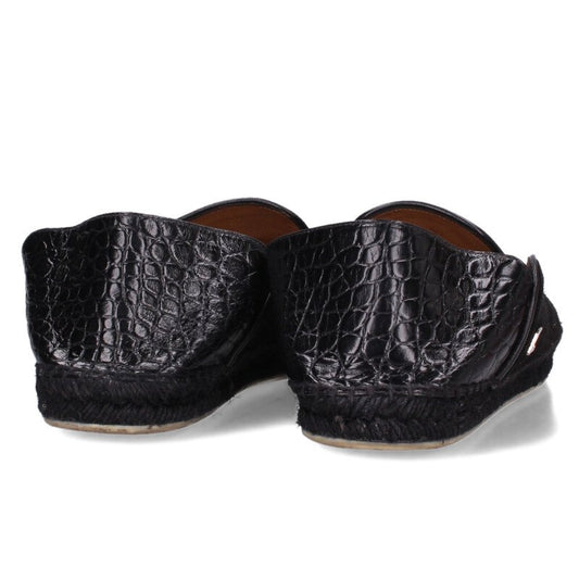 Christian Louboutin Espadrille Suede Leather Black Size 6.5