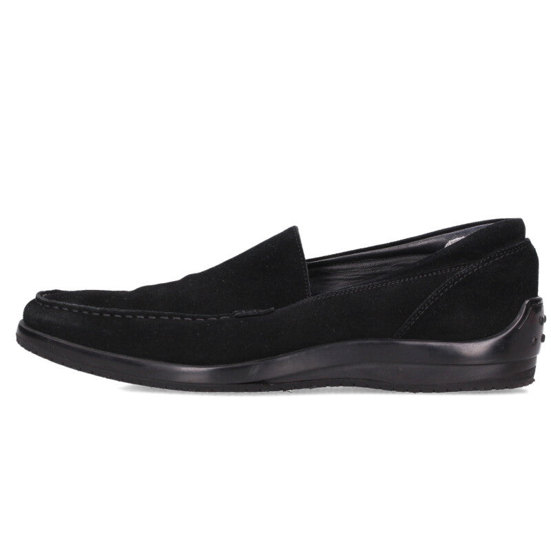 TODS Black Suede Leather Loafers Size 7.5