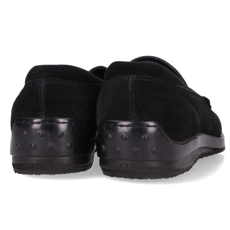 TODS Black Suede Leather Loafers Size 7.5
