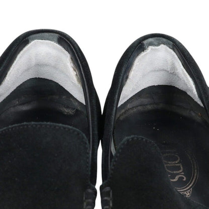 TODS Black Suede Leather Loafers Size 7.5