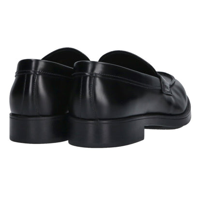 PRADA 2DE093 Brushed Leather Loafers Black Size 1