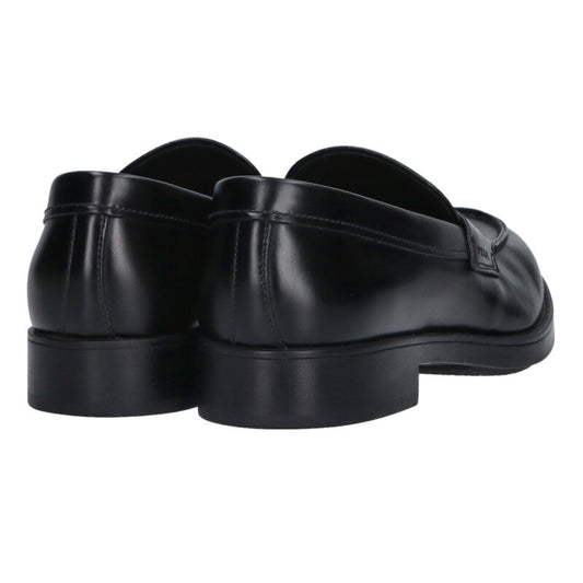 PRADA 2DE093 Brushed Leather Loafers Black Size 1