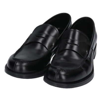PRADA 2DE093 Brushed Leather Loafers Black Size 1