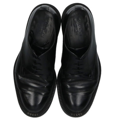 GUCCI 794178 Lace-Up Leather Shoes Black Size 7