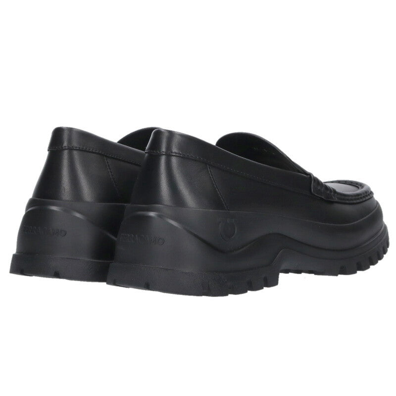 Salvatore Ferragamo Black Penny Loafer Shoes Size 8