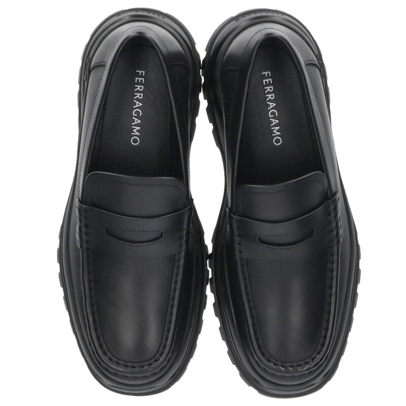 Salvatore Ferragamo Black Penny Loafer Shoes Size 8