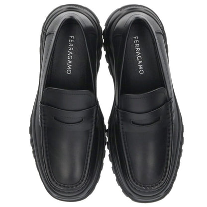 Salvatore Ferragamo Black Penny Loafer Shoes Size 8