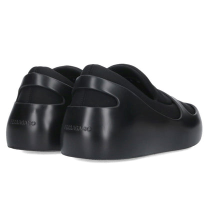 Salvatore Ferragamo Black Hybrid Slip-On Shoes Size 8