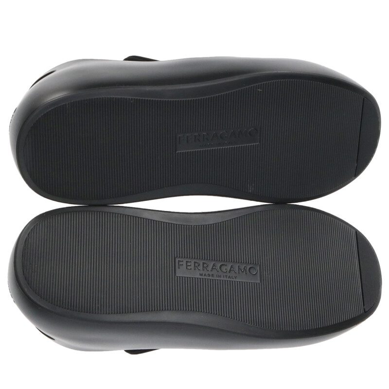 Salvatore Ferragamo Black Hybrid Slip-On Shoes Size 8