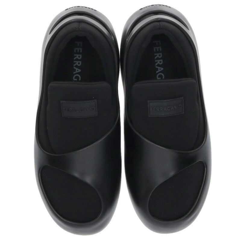 Salvatore Ferragamo Black Hybrid Slip-On Shoes Size 8
