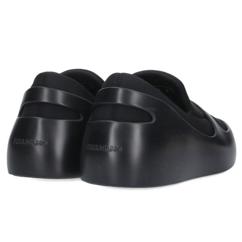 Salvatore Ferragamo Black Hybrid Slip-On Shoes Size 8