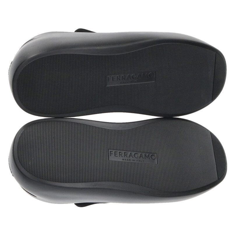 Salvatore Ferragamo Black Hybrid Slip-On Shoes Size 8
