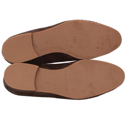 GUCCI Brown/Gold Horsebit Suede Loafers Size 8