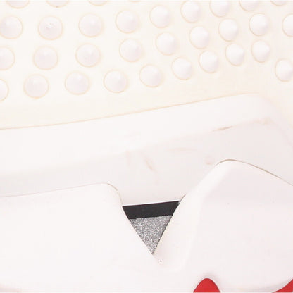 Christian Louboutin White/Red Spike Sock Slip-On Size 8.5