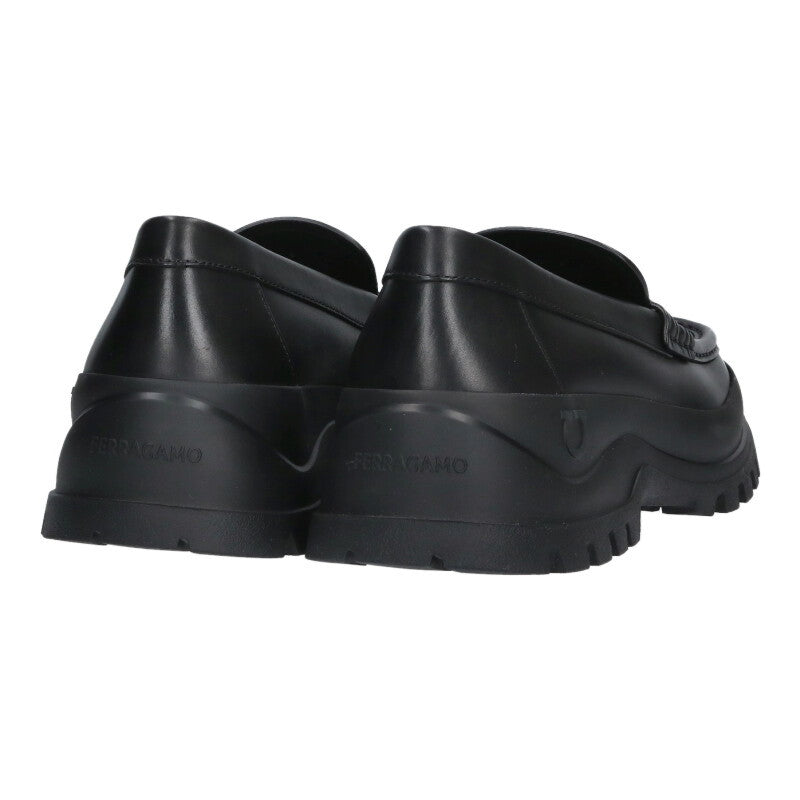 Salvatore Ferragamo Black Penny Loafer Shoes Size 8