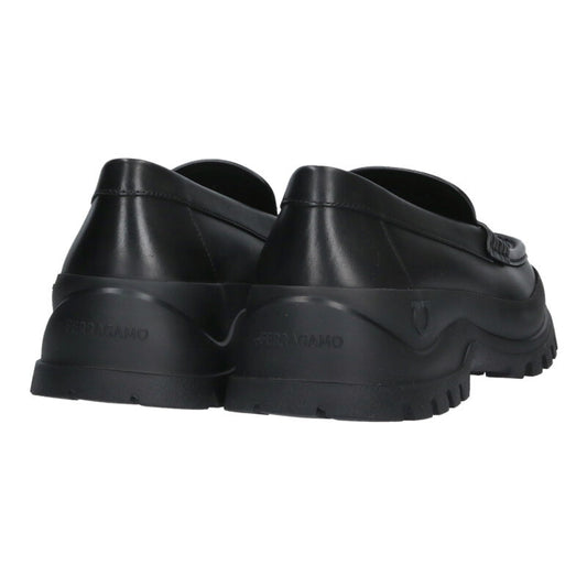 Salvatore Ferragamo Black Penny Loafer Shoes Size 8