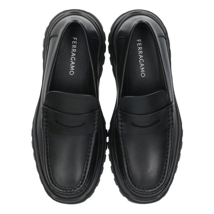 Salvatore Ferragamo Black Penny Loafer Shoes Size 8