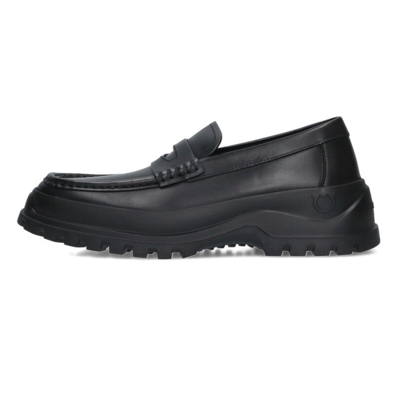 Salvatore Ferragamo Black Penny Loafer Shoes Size 8