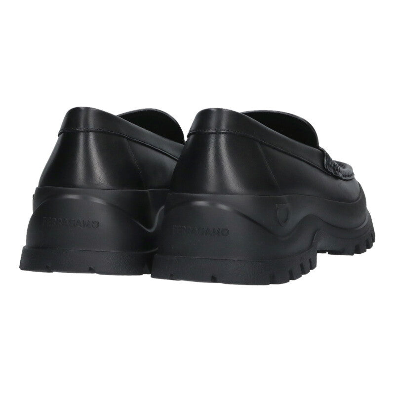 Salvatore Ferragamo Black Penny Loafer Shoes Size 8