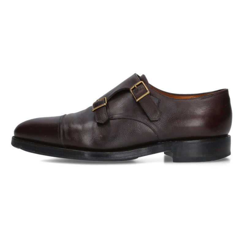 JOHNLOBB William Brown Double Monk Strap Shoes Size 7.5EE