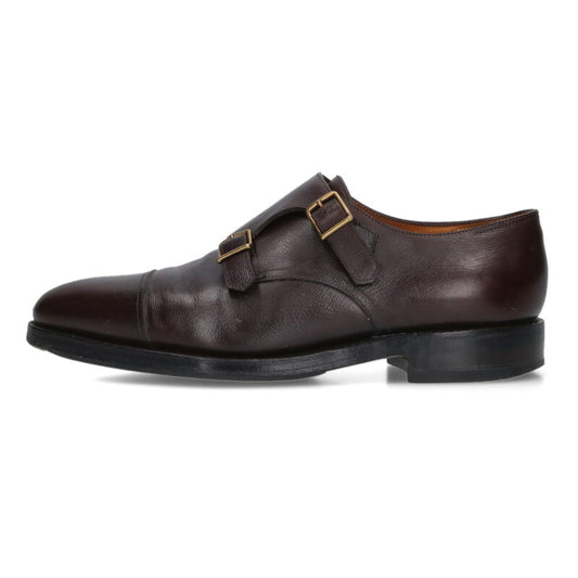 JOHNLOBB William Brown Double Monk Strap Shoes Size 7.5EE