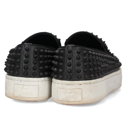 Christian Louboutin SPIKEBOAT FLAT Black/White Size 7.5