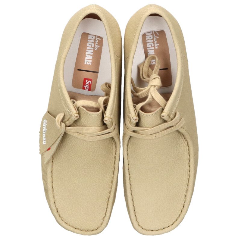 Supreme 25SS Clarks Reflective Wallabee Shoes Beige Size 6.5