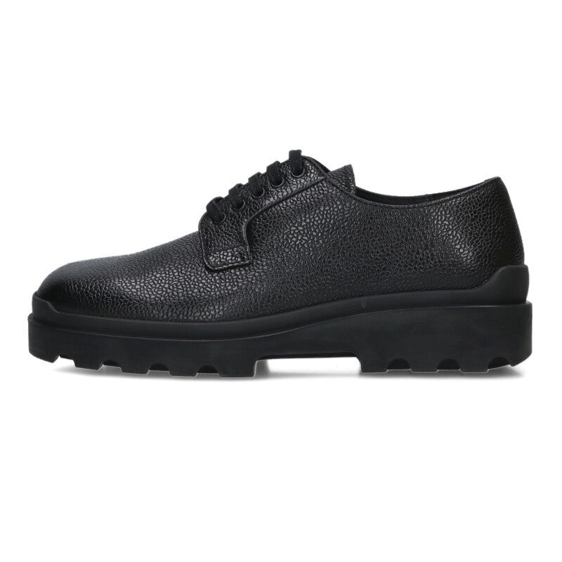 PRADA Black Stamped Leather Derby Shoes Size 7