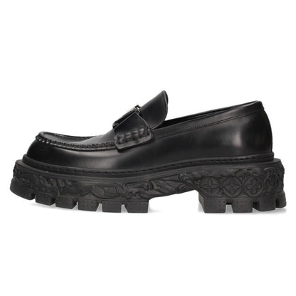 Louis Vuitton LV Logo Leather Loafer Black Size 9