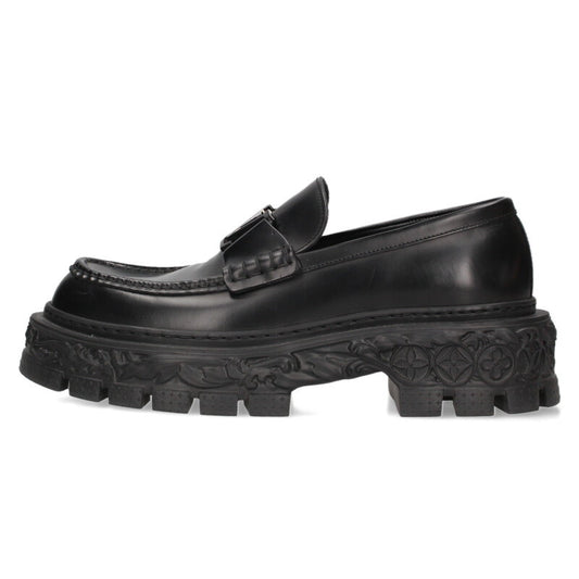Louis Vuitton LV Logo Leather Loafer Black Size 9