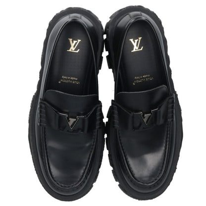 Louis Vuitton LV Logo Leather Loafer Black Size 9