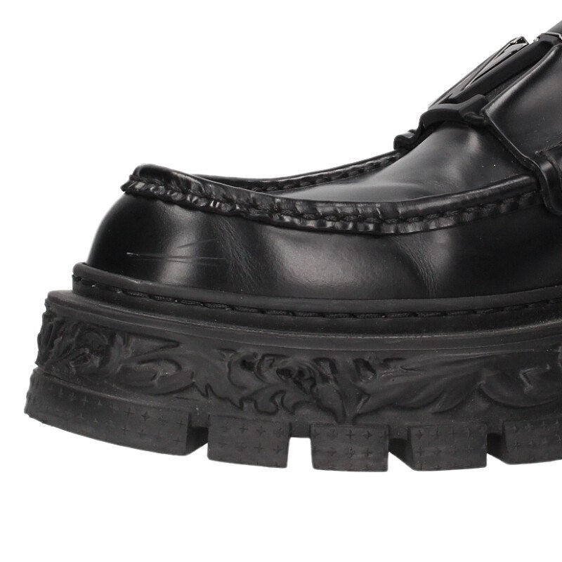 Louis Vuitton LV Logo Leather Loafer Black Size 9