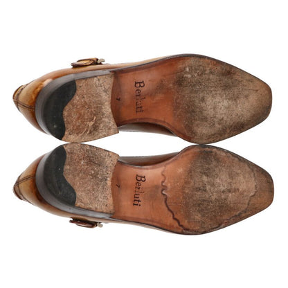 Berluti Monk Strap Leather Shoes Brown Size 7