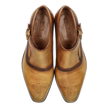Berluti Monk Strap Leather Shoes Brown Size 7