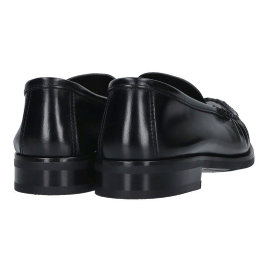 PRADA Brushed Leather Loafers Black Size 9.5