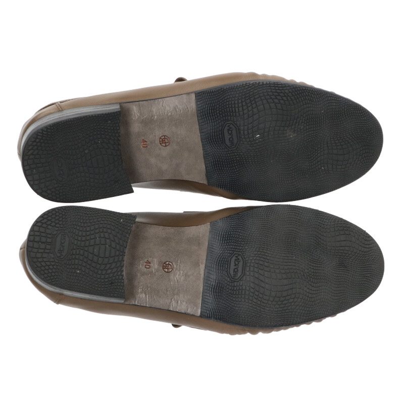 THEROW Soft Loafer Calfskin Brown Size 6.5
