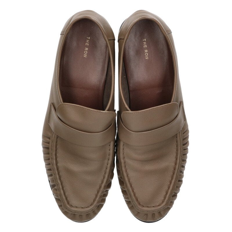 THEROW Soft Loafer Calfskin Brown Size 6.5