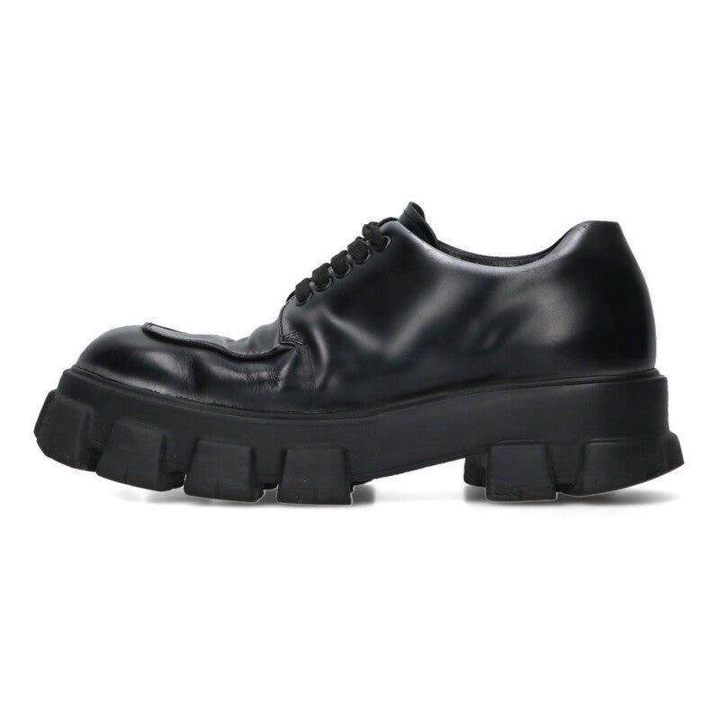 PRADA Brushed Derby Monolith Shoes Black Size 9