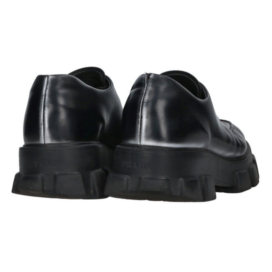 PRADA Brushed Derby Monolith Shoes Black Size 9