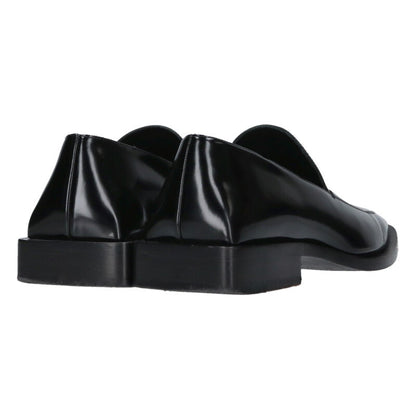 BALENCIAGA BB Logo Embossed Square Toe Loafer Black Size 8.5