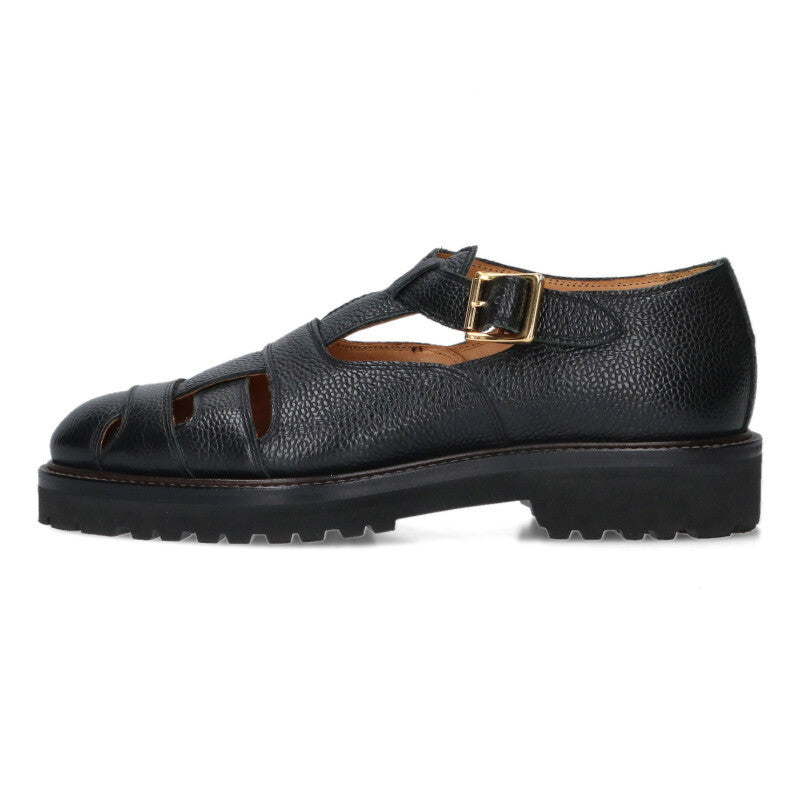 WH Gladiator Leather Shoes Black Size 8