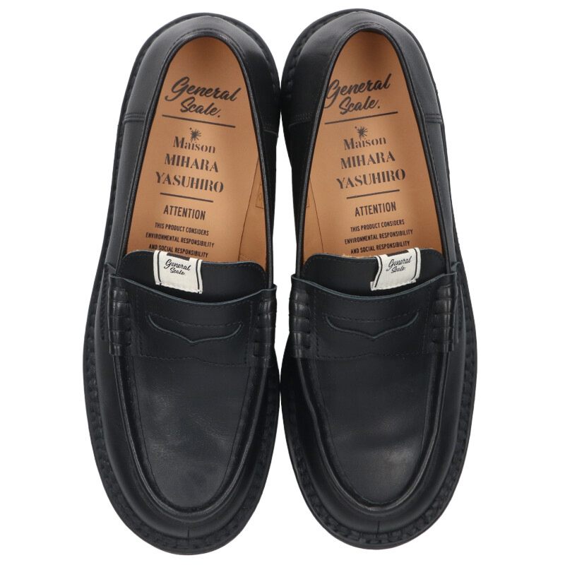 MIHARAYASUHIRO 26SS ANDY Leather Loafers Black Size 6.5