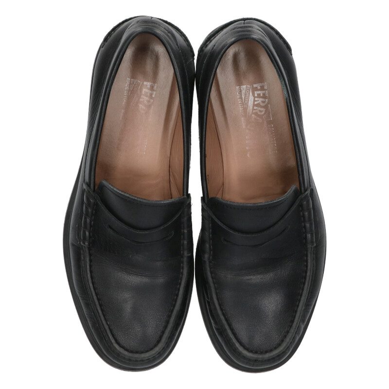 Salvatore Ferragamo Leather Loafers Black Size 8.5