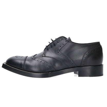 CHANEL 26SS CC Mark Lace-up Leather Shoes Black Size 9.5