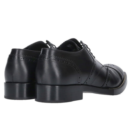 CHANEL 26SS CC Mark Lace-up Leather Shoes Black Size 9.5