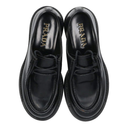 PRADA Diapason Leather Loafers Black Size 6