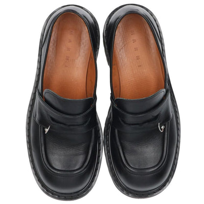 MARNI Square Toe Pierced Leather Loafers Size 6.5