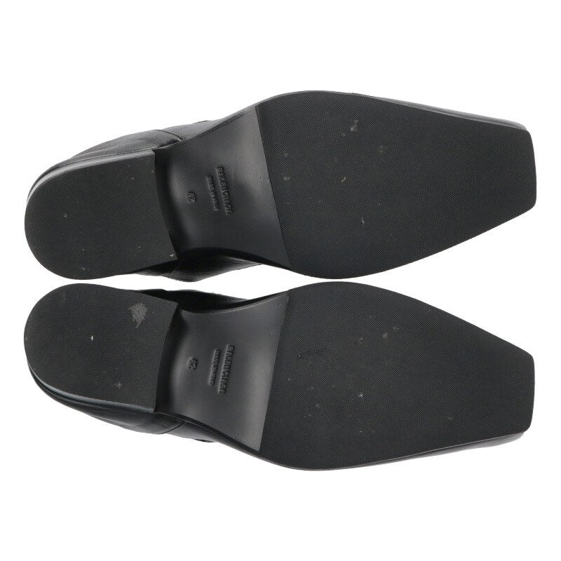 BALENCIAGA Romeo Leather Shoes Black Size 8.5