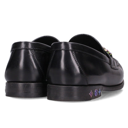 LOUISVUITTON Collier Chain Loafer Shoes Black Size 8