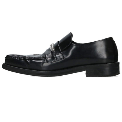 MARTIN ROSE SQUARE TOE LOAFER Chain Black/Silver Size 9.5